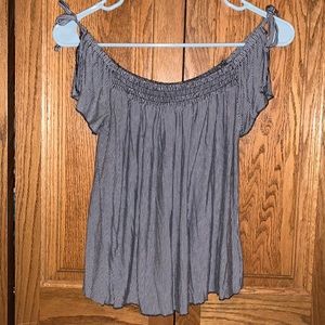 Soft & Sexy Off The Shoulder Flowy Striped Top